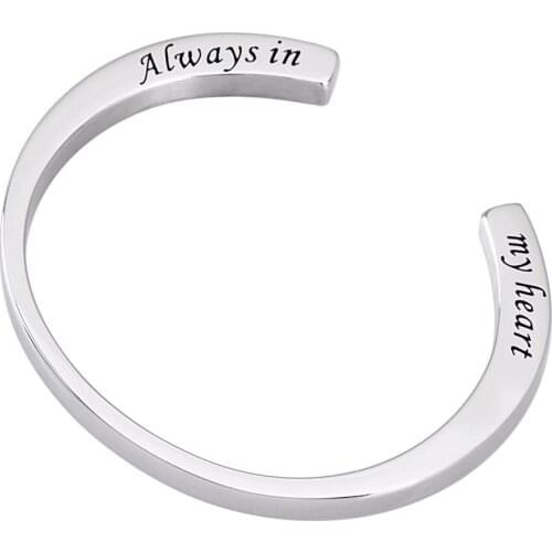 Fashion Engraved Memorial Urn Bracelet Stainless Steel Cremation Urn Jewelry Charm Bracelet Ashes Memorial Keepsake Jewelry