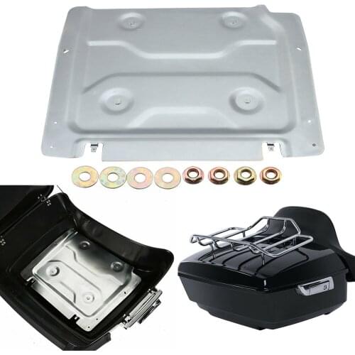 Motorcycle Pack Trunk Metal Base Plate for Harley Touring Road King Road Glide Street Glide FLT FLHT FLHTCU FLHRC 2014-Up