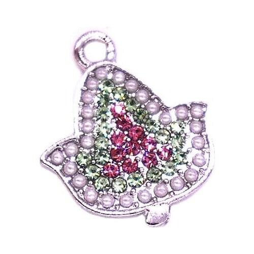 New Design Fashion DIY Soror Jewelry Making Pink Green Crystal Pearl IVY Charm Sorority Maple Pendants