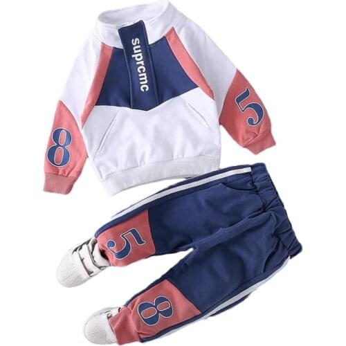 New Fashion Toddler Baby Boy Girls Casual Clothes Set Outfits Spring Autumn Boys Sports Clothes Sweatsets Suits Kid Clothing0-4Y