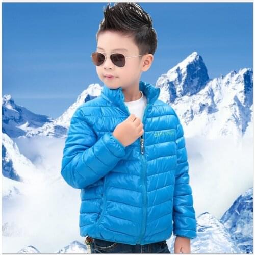 Solid Blue Boy Down Coats Outfits Children Winter Jacket Infant Coats Outerwear boys Clothes 5 6 7 8 Years