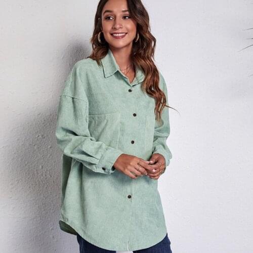 Женские вельветовые рубашки PEIRESA China At AliExpress
