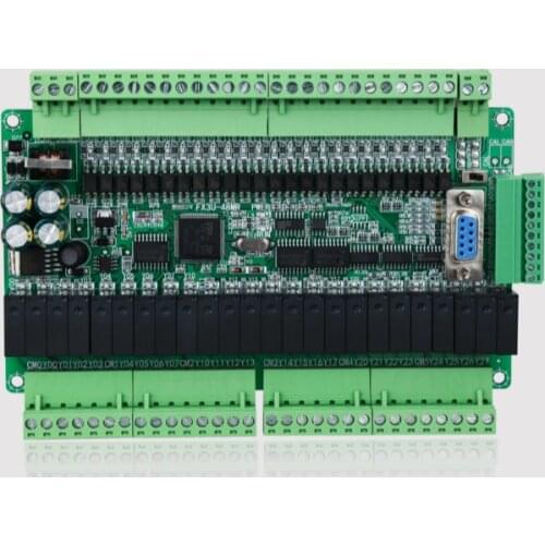 Free Ship High-speed FX1N FX2N FX3U-48MR/40MR PLC industrial control board FX3U-48MR 24 in 24 output plc controller