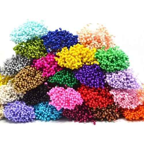 Multi color 3mm Artificial Flowers Peony Stamens 2 Bundles Stems Handmade Flowers Pollens Stamens Cherry blossom