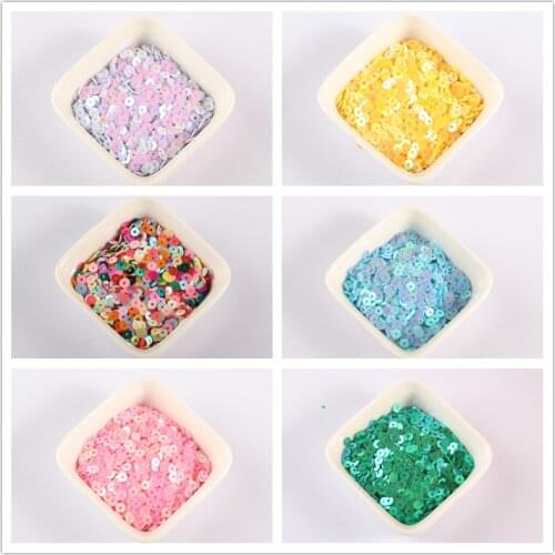 2.5-6.5mm Colorful Sequins Round Paillettes Nail Decoration Sewing Wedding Dress Accessories DIY Sewing Material