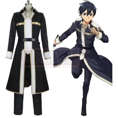 Sword Art Online SAO Kirigaya Kazuto Kirito Cosplay Costume Party Christmas Halloween Custom Made Any Size