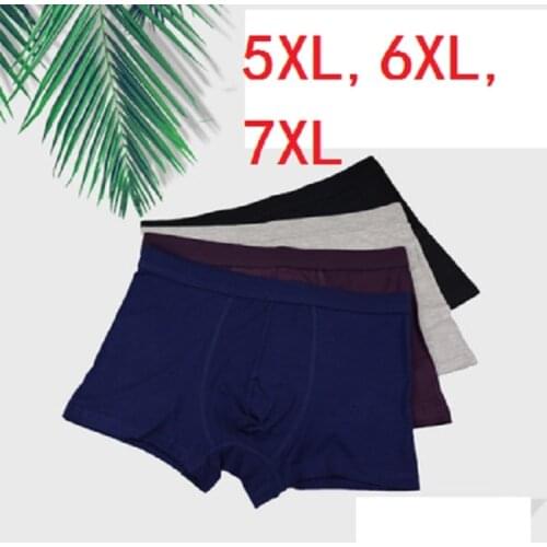 Luxury Male Panties Plus size Boxer Men Underwear Bamboo Fiber Solid Boxer Shorts 5XL,6XL,7XL 4pcs/lot