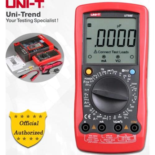 UNI-T UT58A/UT58B/UT58D/UT58C/UT58E Manual Range General Digital Multimeter; Resistance/Capacitance/Frequency/Temperature Test