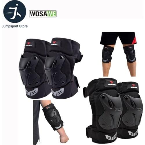 WOSAWE Downhill Adult Cycling Knee Elbow Pads Set Mountain Bike Guard Skateboard Protector Bike Racing Skiing Protective Gear