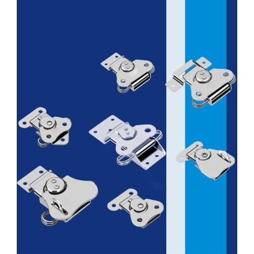 HXS Cabinet Boxes Spring Loaded Latch Catch Toggle Hasp Mild Steel Hasp For Sliding Door Simple Window Hardware Tool Box Lock