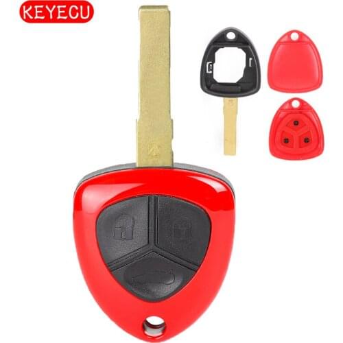 Keyecu Replacement Remote Key Shell Case Fob 3 Button for Ferrari 458 Italia 2010-2014,FF,599 GTB,California No Logo