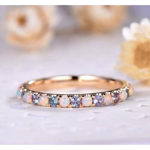 Bettyue Fashion Tail Ring Round Multicolor Stone Alternate With White Stone For Female Attractive Decoration In Banquet