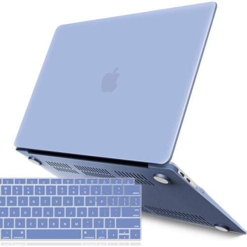 Rubber Coated Hard Shell Case for Apple MacBook Air 13-inch Model A1932 with Retina Touch ID 2018 Release+Keyboard Skin Cover