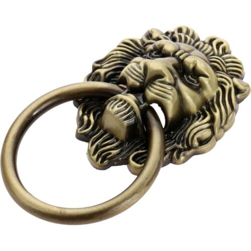 1pc 91*51mm Furniture Handles Beast for Lion Head Handle Retro Decoration Wardrobe Drawer Door Pull
