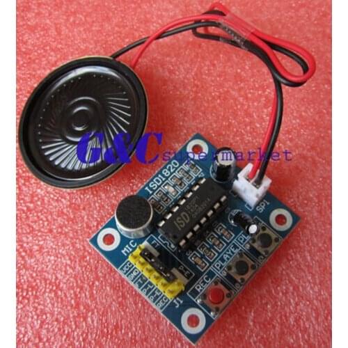 1PCS ISD1820 Voice Recording Playback Module With MIC + Loudspeaker
