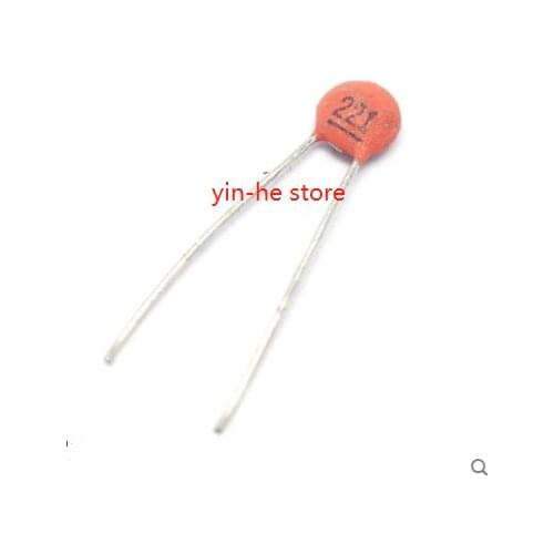 Ceramics capacitors 221 220 pf 50 v disk ceramic dielectric capacitors 100PCS