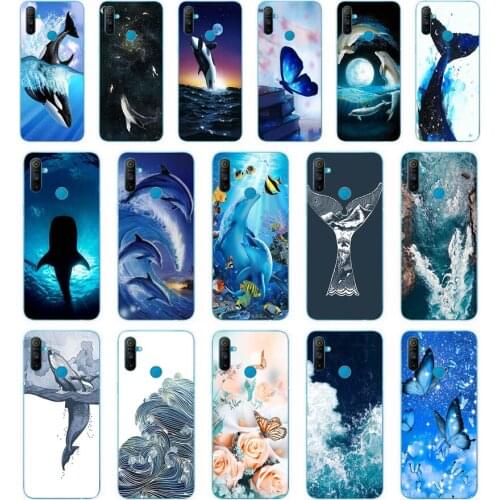 77 Whale Fish Wave Sea gift Soft Silicone Tpu Cover phone Case for OPPO A1K A5S A7 AX7 A5 A9 2020 Realme C3 Case
