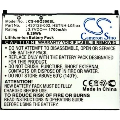 Cameron Sino 1700mAh battery for HP iPAQ 300 310 312 314 316 FA976AT FA977AA FB077AA FB078AA FB079AT 430128-002