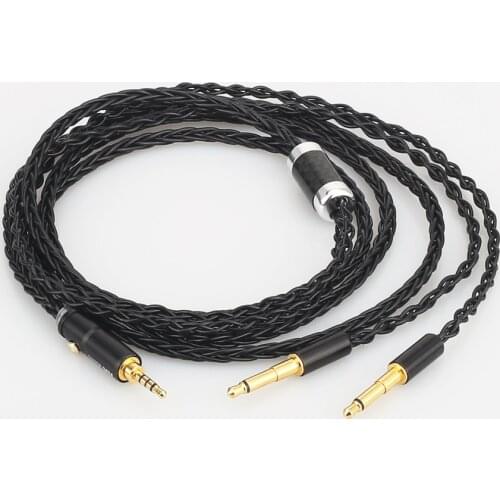 Audiocrast HC007 8 Cores 2.5 Balanced Upgrade Cable for Meze 99 Classics T1P T5P t1 d8000 MDR-Z7 D600 D7100 Headphone Hand