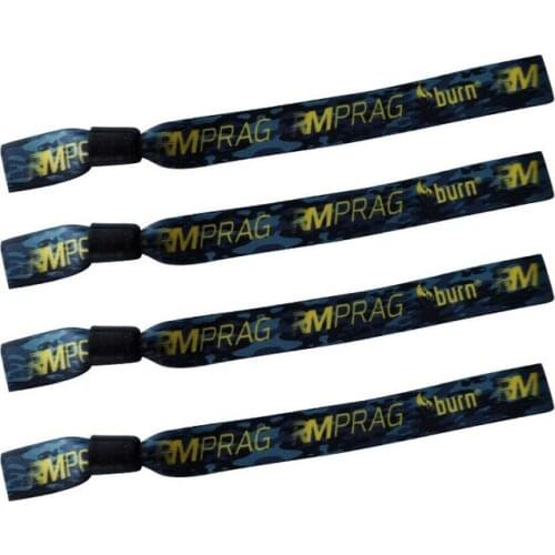 YERLLSOM 100pcs/Lot heat transfer printed 15*350mm cloth wristbands with black closure for events FW19031501