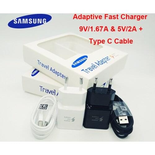 Samsung Fast Charger AFC Quick Wall Adapter 9V/1.67A Type C Cable For Galaxy S10 S8 S9 Plus A3 A5 A7 2017 A70 A80 A50 Note 8 9