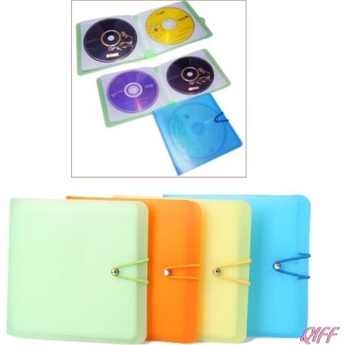 12 Sleeves CD DVD Disc Carry Wallet Candy Color Case Holder Storage Cover Bag