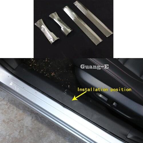 Car Cover Stainless Steel Pedal Door Sill Scuff Plate Inner Built Threshold 4pcs For Nissan Qashqai 2019 2020