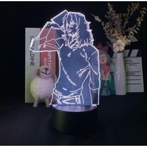 Shota Aizawa Figure Night Running Light LED Illusion 3D Club Atmosphere Sensor Lamp Gift Bluetooth RGB Colors My Hero Academia