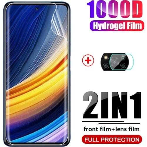 For xiomi poco x3 pro hydrogel film hd camera lens screen protectors film not glass 6.67" for xiaomi poco x3 pocox3 pro x3pro