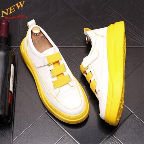White Leather Designer Men Shoes slip on Sneakers Hip Hop Casual Shoes Zapatillas Hombre
