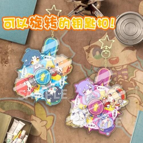 Anime Game Genshin Impact Tartaglia Xiao Cute Keychain Keyrings Acrylic Double Sided Backpack Cartoon Pendant Xmas Gifts New