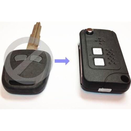 2 Buttons Modified Flip Folding Remote Key Shell for Mitsubishi Galant Car Key Blanks Case