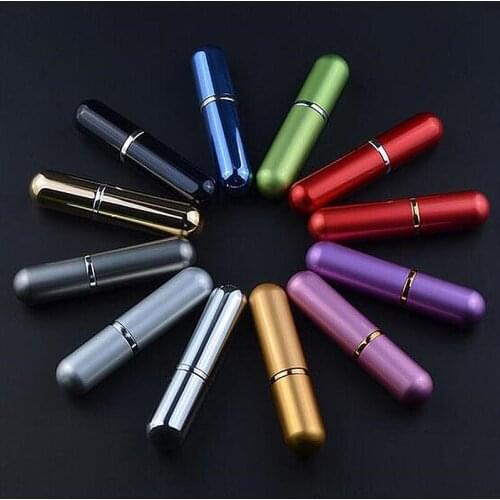 6ml Mini Perfume Atomizer Aluminum Portable Refillable Perfume Pump Empty Spray Atomizer Travel Bottle