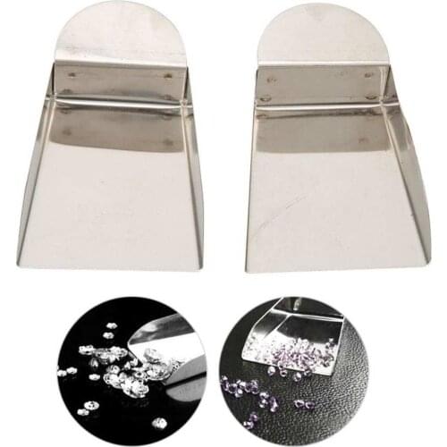Professional Stainless Steel Mini Shovel With Handle DIY Findings Bead Diamond Gem Jewelry Aids Pick up Scoop Storage Tool