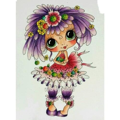 Girl Transparent Clear stamps and metal cutting dies