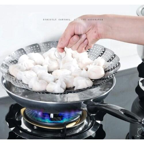 Adjustable Steamer Basket for Instant Pot Stainless Steel Steamer Insert for Veggie/Seafood Cooking/Boiled Eggs with Safety Tool