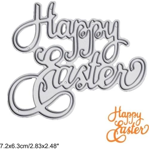 Happy Easter Eggs Metal Steel Cutting Dies Stencil DIY Scrapbooking Paper Card Embossing Die Stamps and Dies for Card Making