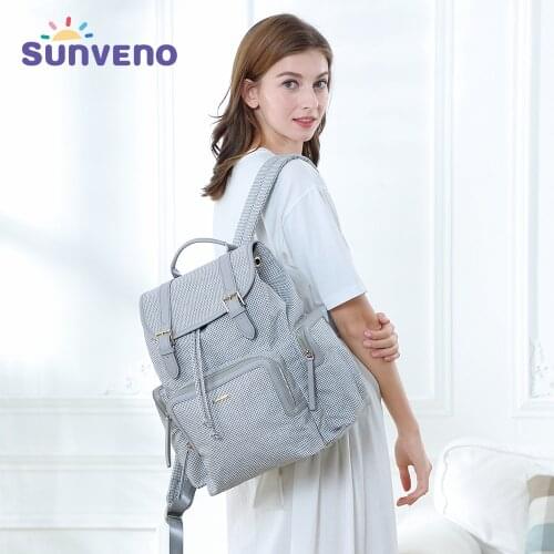 Sunveno Diaper Bag New Arrival 2020 A/W Fashion Mommy Bag Backpack Mummy Maternity Baby Bag Large Nursing Bag Travel Baby Care