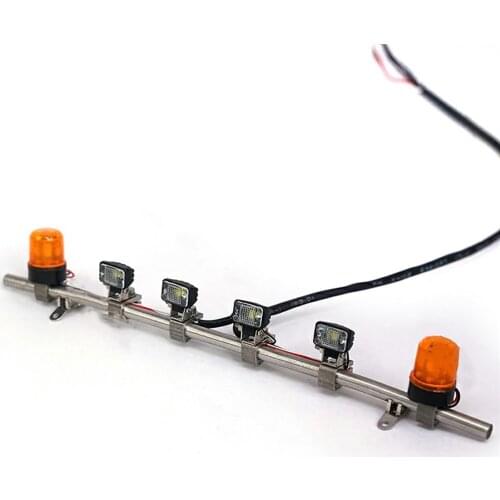 LED Spotlight Revolving Lamp Set Cab Dome Searchlight for 1/14 Tamiya Truck Tractor Engineering Rescue Vehicle parts