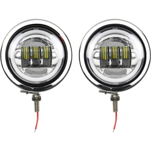 Motor 4-1/2" 4.5 inch led fog light Passing Lights DRL 4.5 inch housing bucket for motorcycle Black/Chrome Lamp Bracket