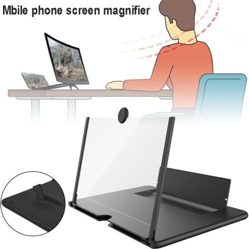 12 Inch Screen Magnifier Mobile Phone 3D HD Screen Enlarger Video Movie Amplifier Holder Stand For Samsung/iPhone 260x174x9mm