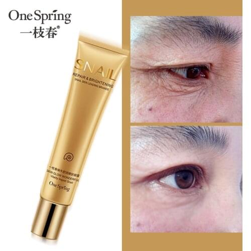 One Spring Snail Essence Repair Eye Serum Moisturizer Remove Dark Circles Whitening Moisturizing Anti-aging Wrinkle Eye Care