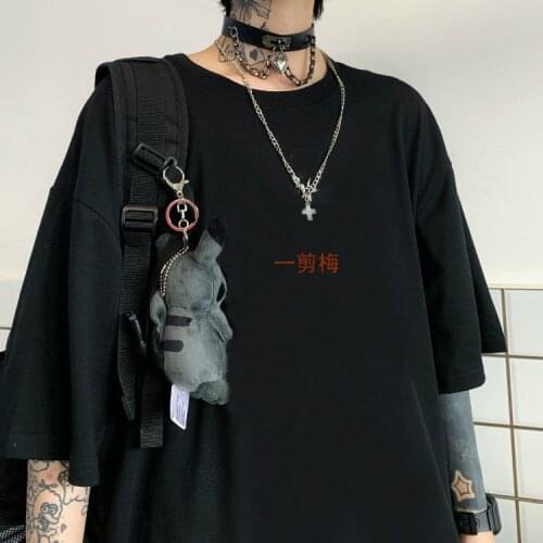Harajuku ropa mujer tops woman tshirts plum flower Funny tee Short sleeve summer kpop aesthetic oversized female clothes vintage