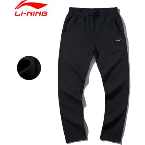 Li-Ning Women Training Series Sweat Pants Warm Fleece Regular Fit 69% Cotton 31% Polyester LiNing Sports Pants AKLP456 COND19