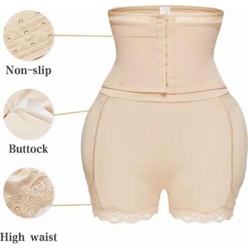 Women Plus Size High Waist Hip Enhancer Shaper Underwear Sexy Body Shaper Padded Panties Woman Buttocks Padded Panty