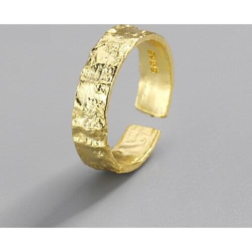 Irregular Rock Texture Gold Ring Women Rings Anillo Bijoux Femme 2021