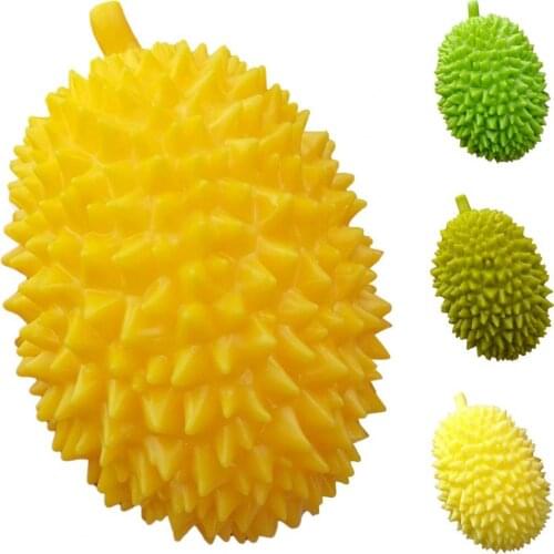 1Pcs Fruit Decompression Toy Anti-Stress Toy Elastic Good Hand Feel Three-dimensional Durian Squeeze Finger Toy for Relaxing