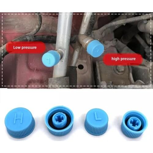 100 pairs of HVAC air conditioner R134a valve core cover suitable for all cars high pressure H low pressure L