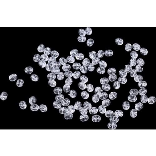 200pcs Fishing Beads Oval Beads Double Pearl Drill Cross Beads