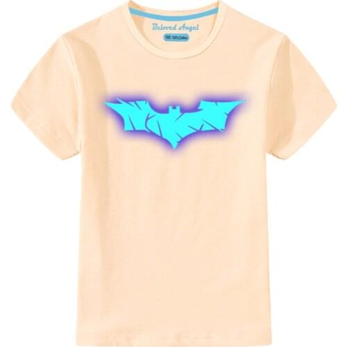 2020 Summer Fashion Luminous T-shirt for Children Boys Short Sleeve Newest Tees Baby Kids Tops For Girls Clothes 3-15 Years